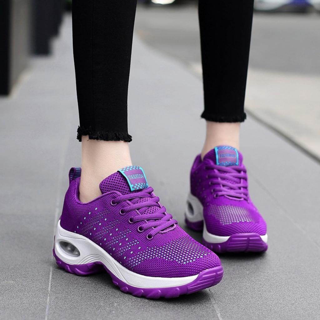 Women's Fall New Arrival: Flyknit Mesh Breathable Sneakers, Trendy Thick Sole Casual Shoes