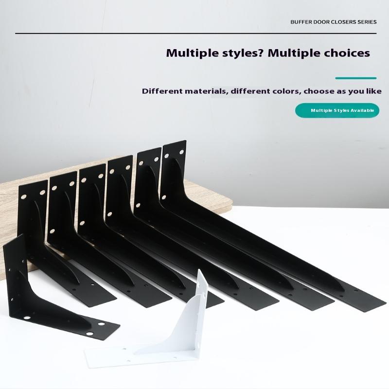 1/2Pcs Black/White/Silver Stainless Steel Corner Code Triangle Bracket Load-Bearing Bracket Wall Fixed Corner Storage Rack
