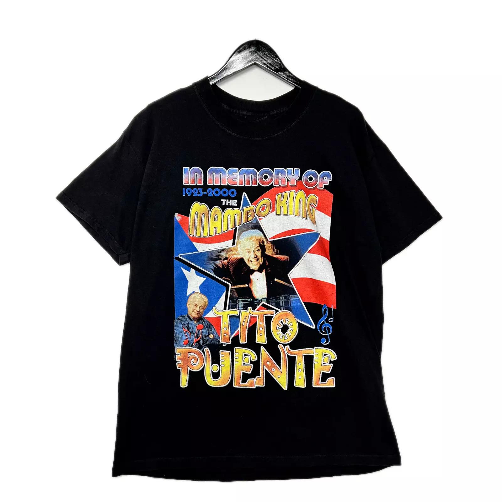 Vtg The Mambo King Tito Puente Cotton Black Full Size Unisex Shirt MM019 S разноцветный