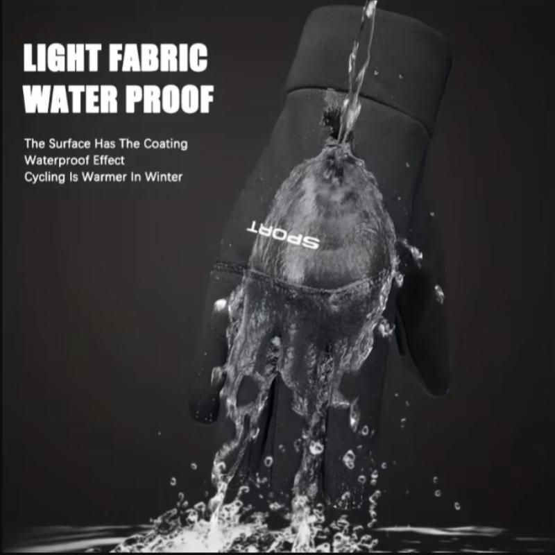 Winter Waterproof Cycling Gloves Outdoor Sports Touch Screen Fleece Gloves Non-Slip Warm Safety Protection