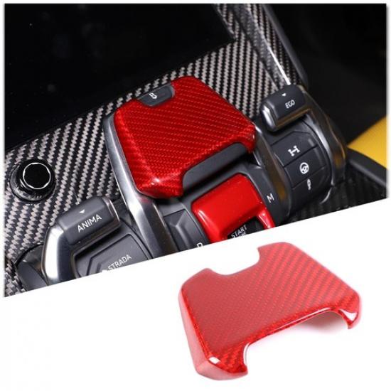 Red Handbrake P Block Switch Buttons Cover Trim For Lamborghini URUS 2018-