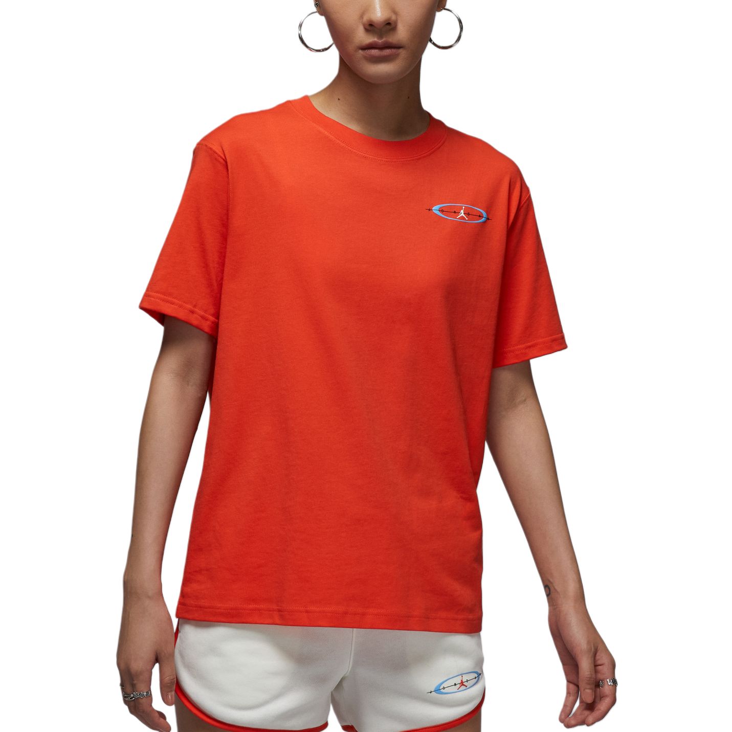 

Jordan Бруклинская графическая футболка свободного кроя с круглым вырезом и короткими рукавами Женские топы HV0195891 XL