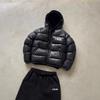 26 Foreign trade cross-border European goods letter printing winter hooded warm hooded thickened bread cotton jacket men and women