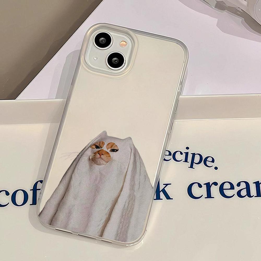 Halloween Kitten Headgear Frosted Phone Case for iPhone 17 Pro Max, 16/15 Pro