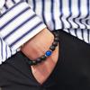 Jbans Classic Matrix Blue Point Gemstone Bracelet (C1801-Ac425Bk)