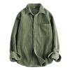 Men's Corduroy Long Sleeve Shirt Autumn and Winter Retro Casual Kaji Trend Single Pocket Shirt Fashion Versatile