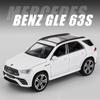 Carro de brinquedo benz amg gle 63s suv, escala 1/32, modelo de carro retrátil fundido em liga com veículos de brinquedo leves e sonoros para crianças e meninos