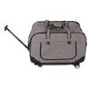 Rolling Pet Carrier Breathable Mesh Foldable Cat Dog Travel Bag with Detachable Wheels for Within 17.5kg Animals Grey