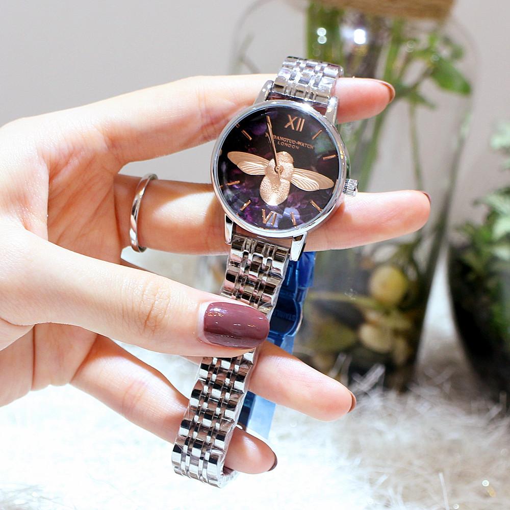 Counter French Niche Watch Women'S Fashion Bee Imported Movement Steel Belt Quartz Waterproof Tide Watch