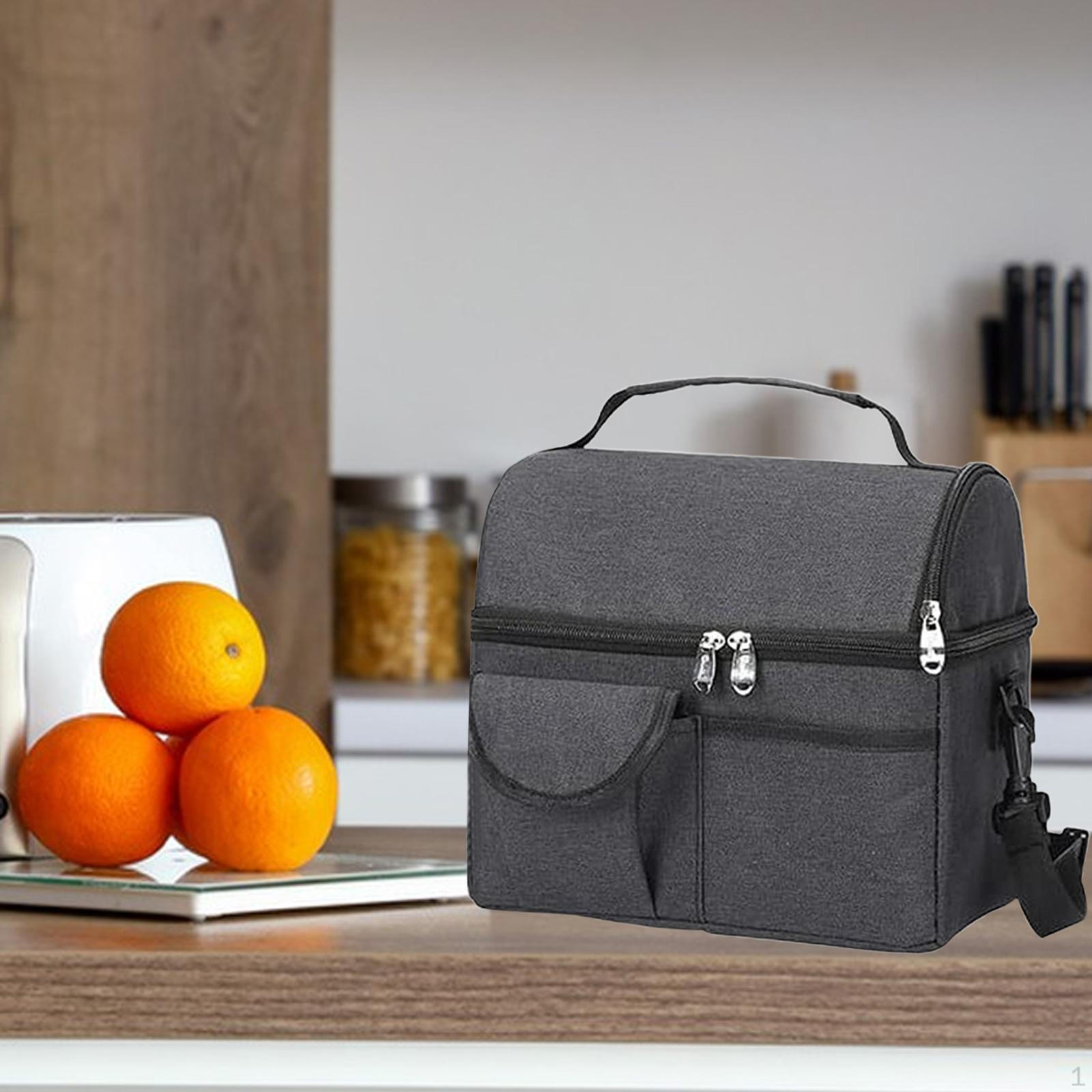 

Изолированные ланч-боксы для взрослых, практичные термохолодные сумки большой емкости чёрный