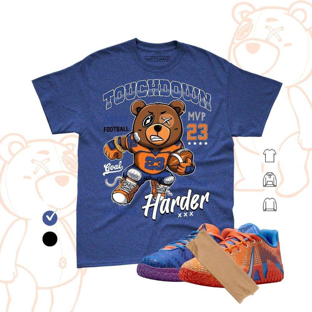 Ja 3 Knicks Blue Crystal Turf Orange Match Shirt and kids tshirt 2026, Sneaker Matching Tee, Bella Canvas, TOUCHDOWN NASTY