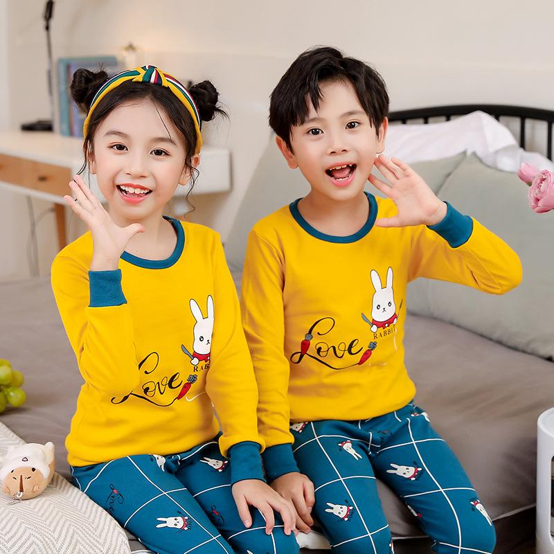Boys' & Girls' Cotton Warm Underwear Set - Autumn Pajamas & Base Layer for Toddlers