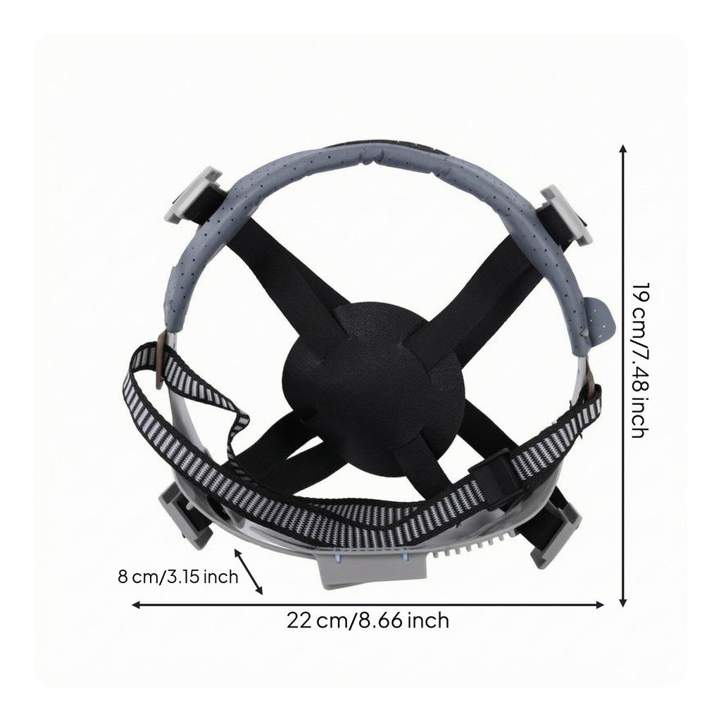 Helmet Suspension Liner with Four-Point Straps Replaceable for Industrial Work