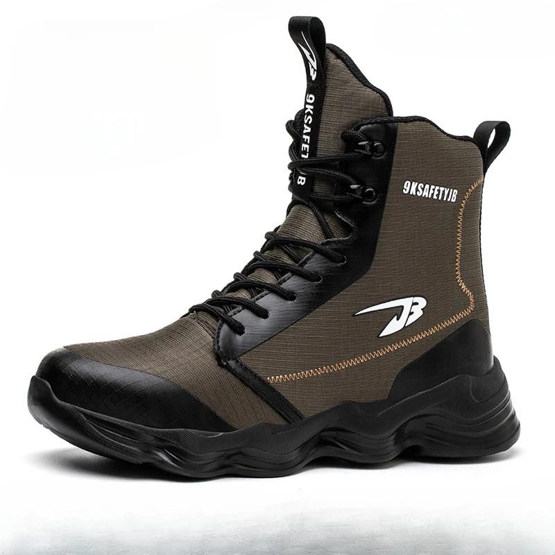 Sicherheitsschuhe Arbeitsschuhe Stahlkappe Herren Pannensichere Arbeitsstiefel Anti-Smash-Schutzstiefel Unzerstörbare Sicherheit Leicht