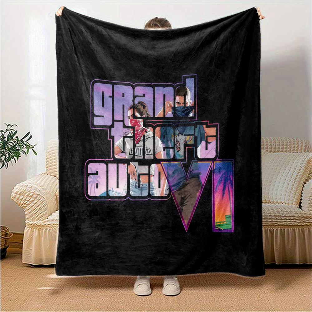 GTA Flannel Blanket, High quality Comfortable for All Seasons, Home Decor, Warmth and Comfort