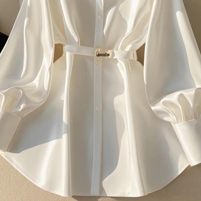 2025 Spring & Fall Women's French Shirt: Elegant & Luxurious Design for a Lightly Mature Style