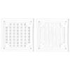 Grille d'aération - KOTARBAU - 150 x 150 mm - Plastique blanc - Moustiquaire - Lamelles réglables