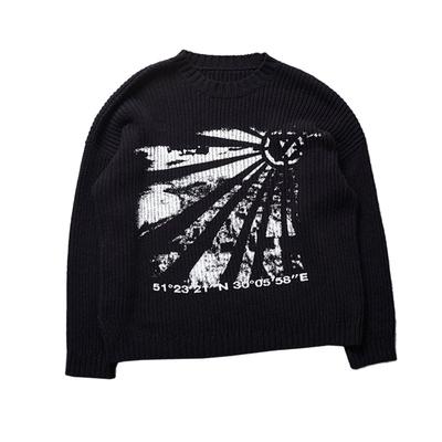 Gothic Strick Harajuku Hip-Hop Koreanischer Stil Langarmshirt Vintage Pullover Pullover Winter Y2k