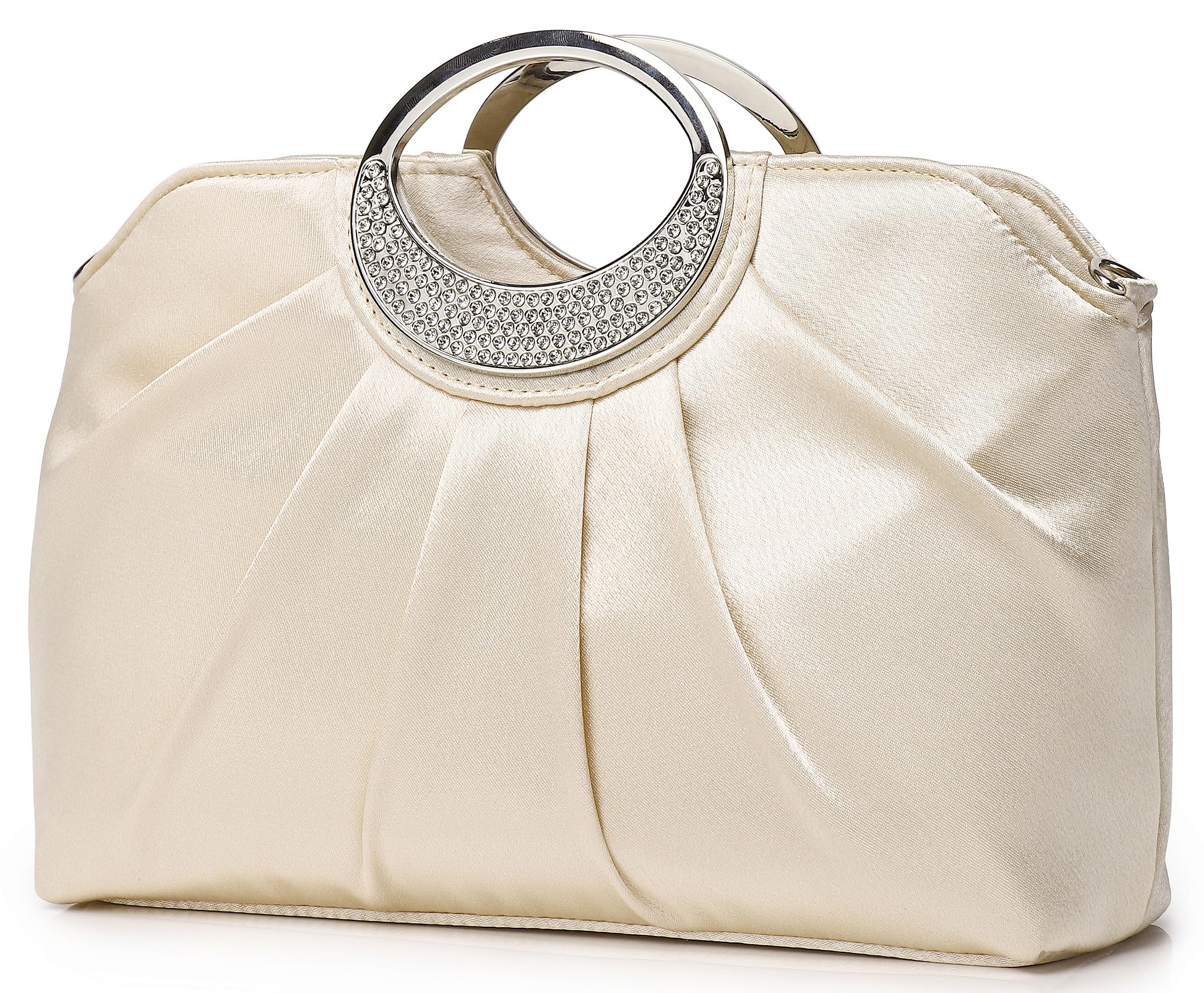 

SUNSPOT Party Bag, Large Clutch Bag, Wedding Bag, Large Handbag, Women s, 3-Way (Champagne Gold)