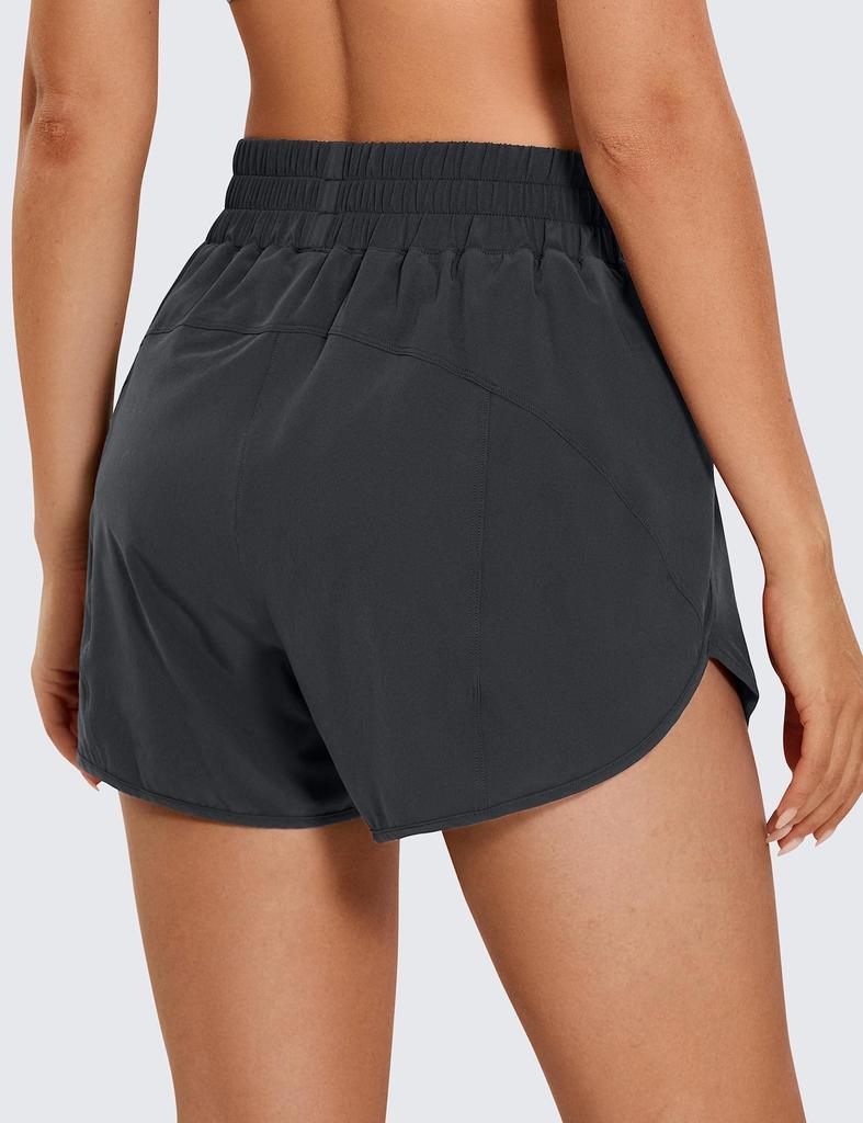 CRZ YOGA Breathable Running Shorts with 7cm Graphite Size M Women's Quick-Drying Liner, Inseam, Gray,