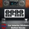 AC Button Repair Decal Dash Switch Stickers Black for Chevy Avalanche Silverado Suburban Tahoe GMC Sierra Yukon 2007-2014 Control Button Repair