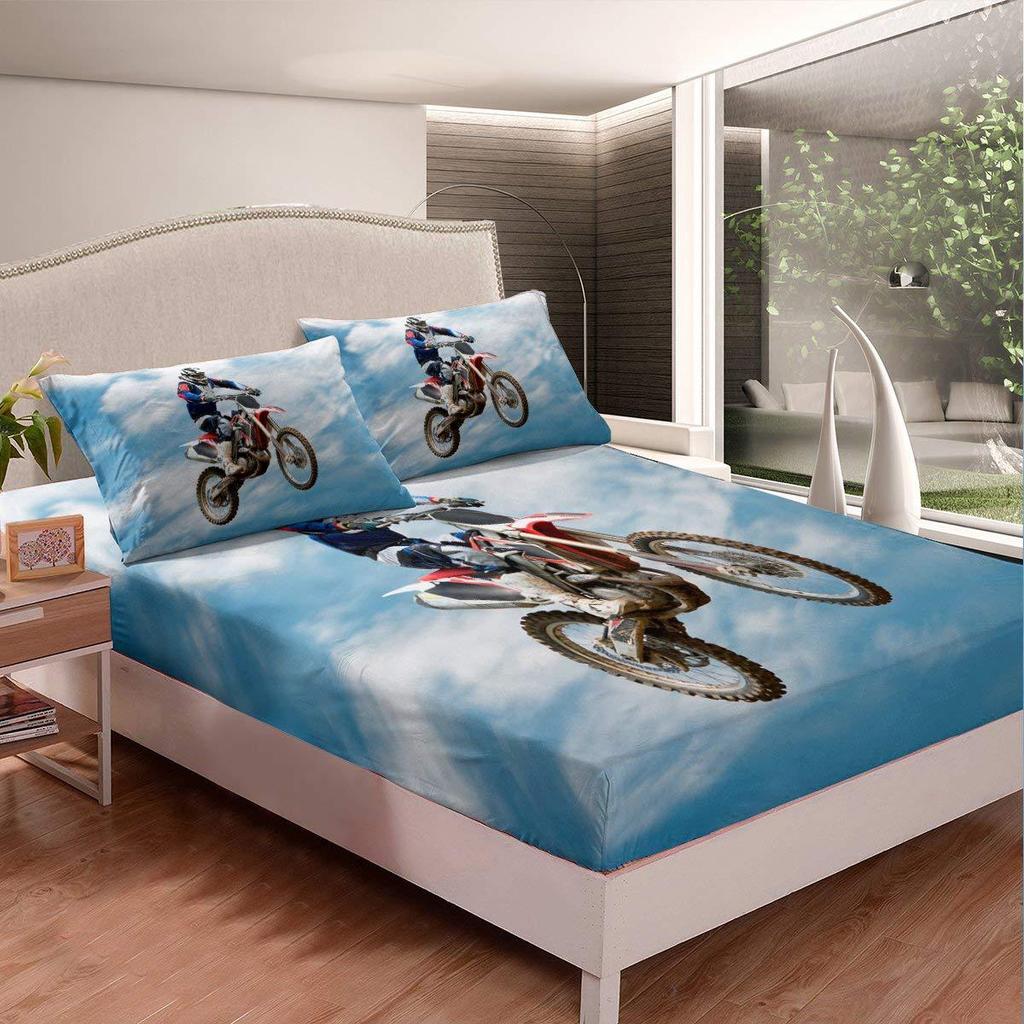 Car Vehicle Pattern Sheet Three-Piece Digital Printing Bedding Sheet Three-Piece Sheet Children Adults