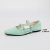 2025 new side empty flat-soled single shoes for women's summer outer wear, advanced sense, double-row one-word with soft-soled casual shoes, femini
