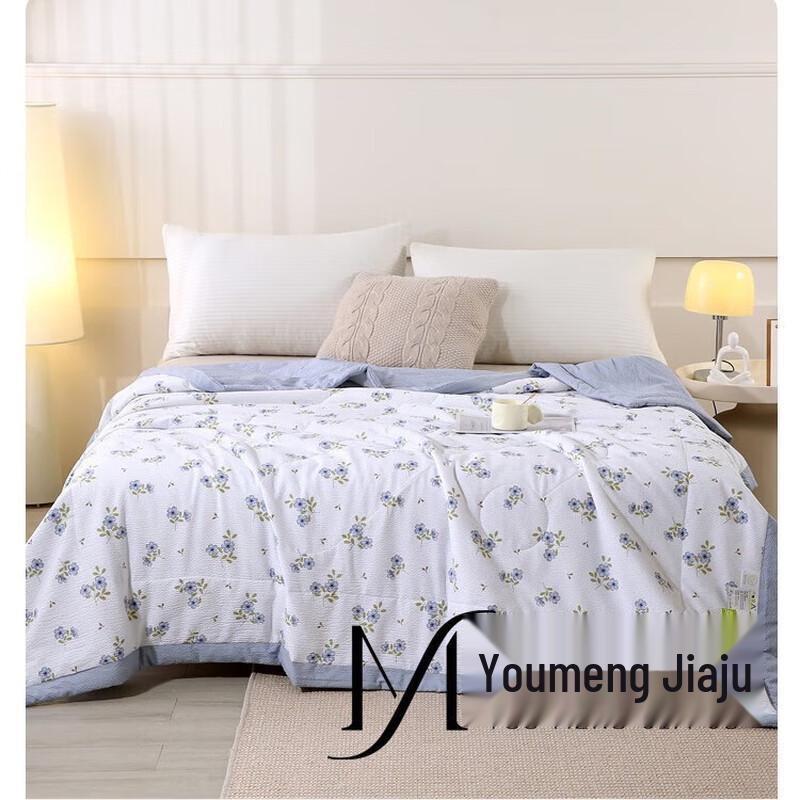 

Youmengjiaju Class A Seersucker Summer Comforter