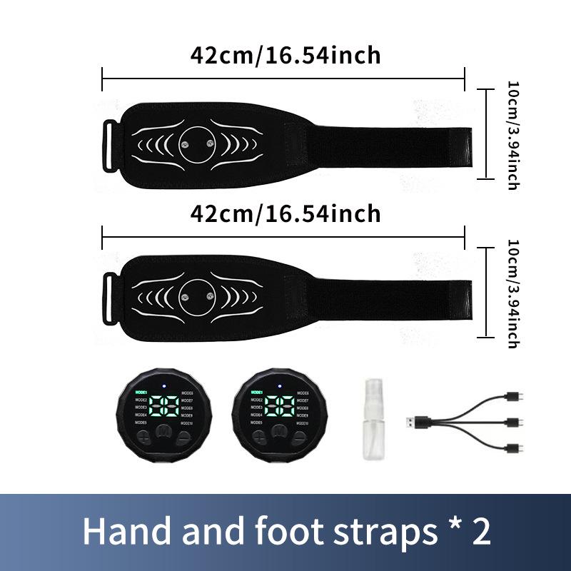 EMS Fitness Muscle Patch: Silicone Pulse Belt for Abdominal, Arm, and Leg Massage