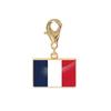 Braccialetto con Charm Bandiera in Acciaio Inossidabile con Moschettone, Gioiello Ciondolo Paese per Regalo di Viaggio Accessorio Stile