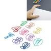 10pcs Electroplated Number Shaped Paper Clips Multicolor Creative Paper Clips  Office Stationery