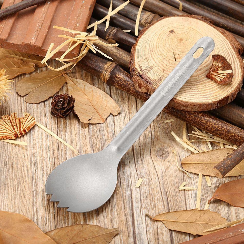 Titanium Spoon New EDC Outdoor Camping Picnic Cookware Portable Multistyles Titanium Spoon Ultralight Titanium Alloy Fork