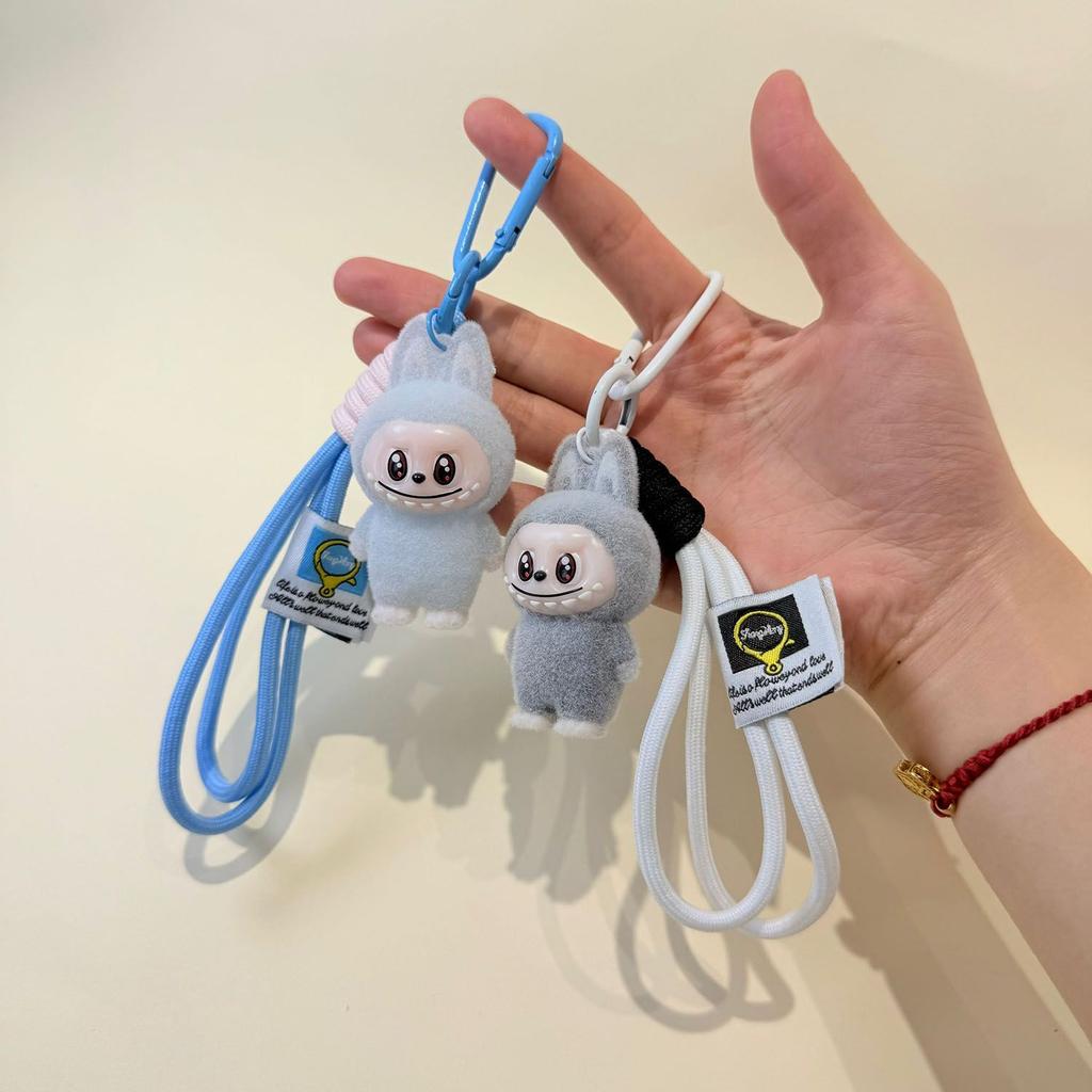 Labubu Plüsch Schlüsselanhänger Neu 4CM Schutt Vinylpuppe Plüsch Anhänger Niedlicher Taschenanhänger