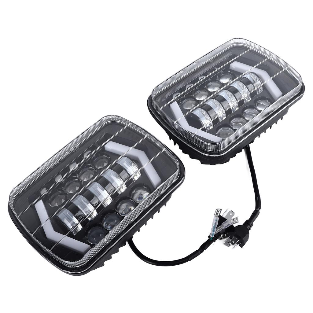 2 szt. 7-calowy reflektor LED IP67 Wodoodporny 6000 Lumenów 6000K Lampa przednia ze strzałką świetlną 9 do 36V