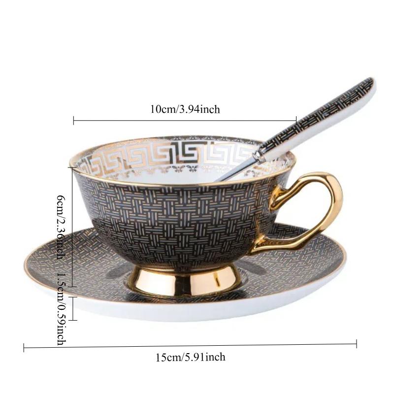 Bone Coffee Mug Set Ceramic Classic Grid Mug Coffeware Sets with Gifts Box Packing Wedding Gifts Chinese Tea Cup Drinkware