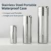 Portable Waterproof Medicine Box Case Holder Travel Pills Box Case Stainless Steels Pills Container Bottles Enduring