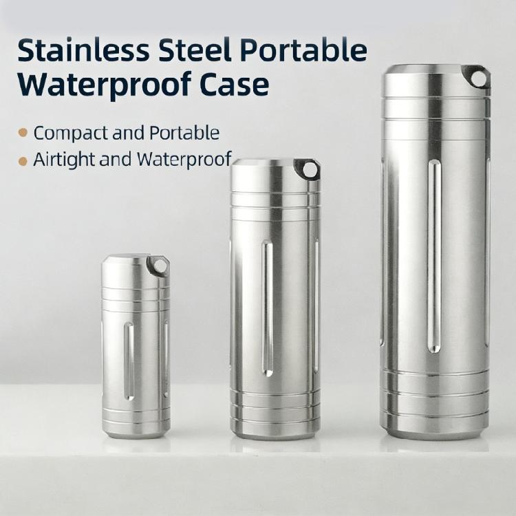 Portable Waterproof Medicine Box Case Holder Travel Pills Box Case Stainless Steels Pills Container Bottles Enduring