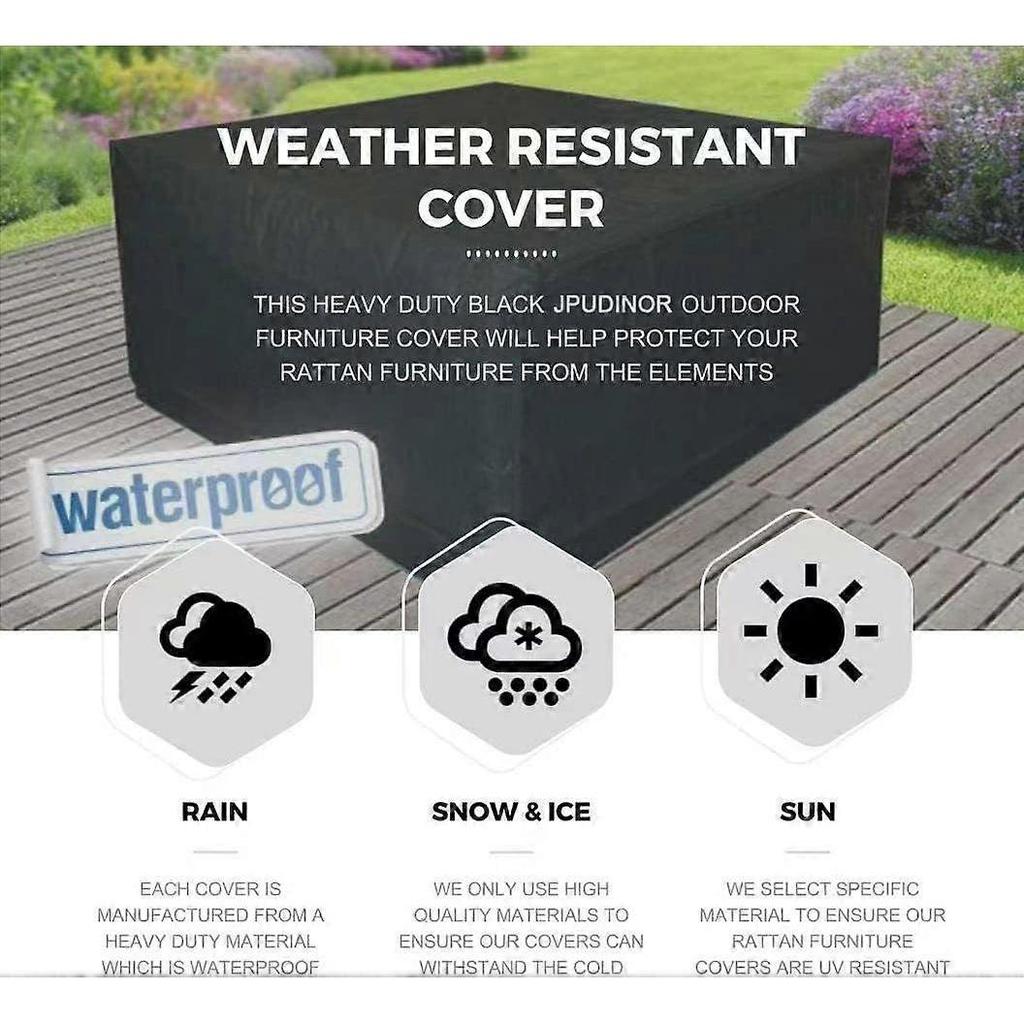 Cover for Garden Table 126 x 126 x 74cm, Protective Cover Waterproof Tarpaulin for Garden Furniture and Garden Furniture Wintering