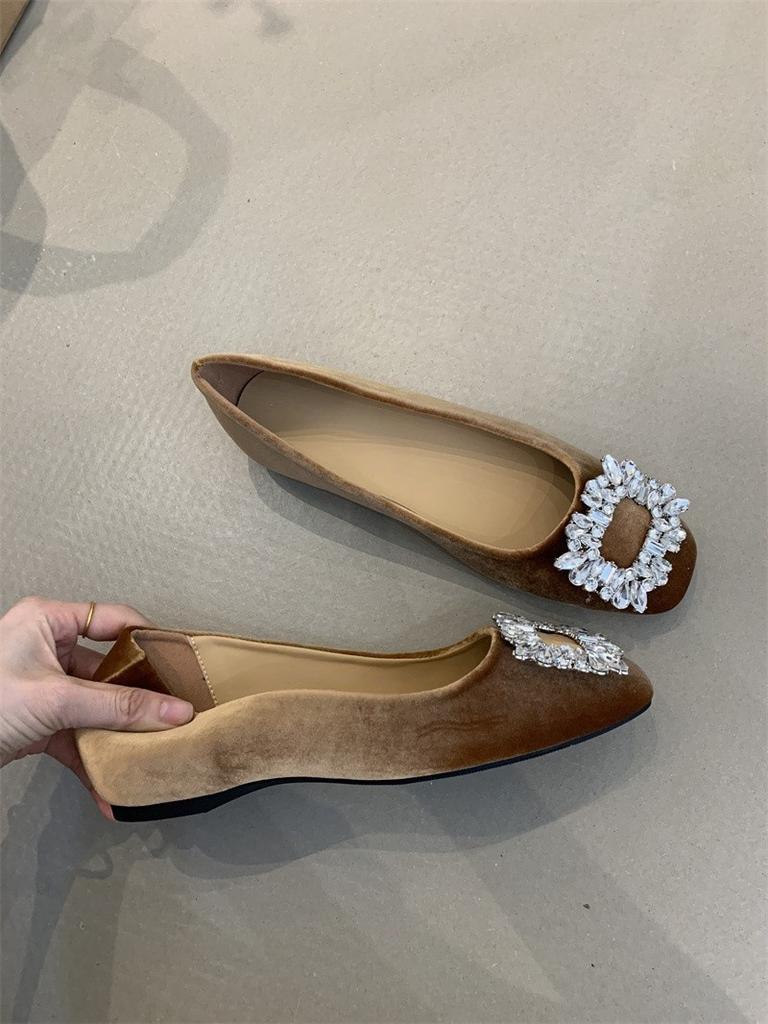 Gentle Fairy Wind Single Shoes Female 2025 New French Temperament Elegant Satin Rhinestone Inner Height-increasing Evening Shoes