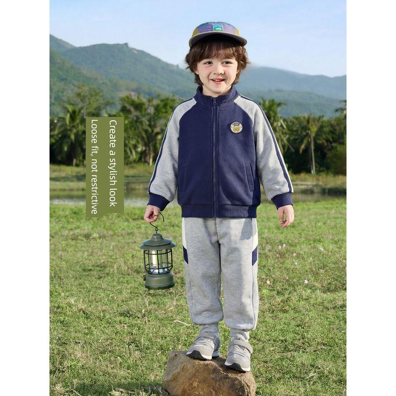 Right European Boys' Academy Striped Suit Children's Spring and Autumn Casual 2026 New Baby Boys' Two-Piece Set