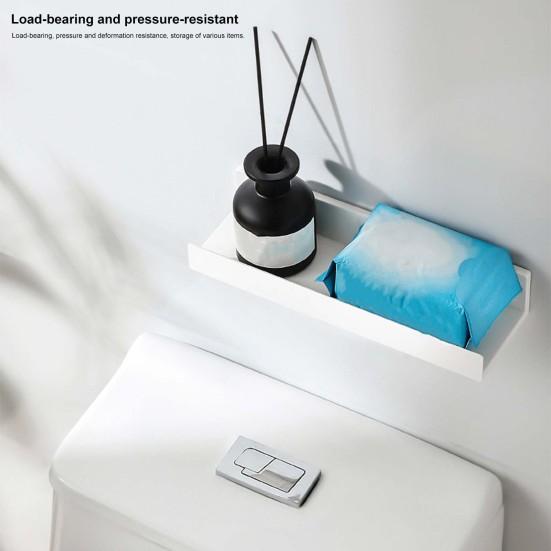 Vegghylle for bad Sporløse klistremerker Enkel installasjon Oppbevaringsstativ Hjemmeinnredning Veggmontert hylle Kjøkkenleker Essentials Organizer