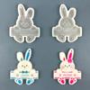 Shiny Glossy Easter Couple for Key Pendant Mold Resin Craft Easter Day Bunny Mold for DIY Keychain Necklace Charms Makin