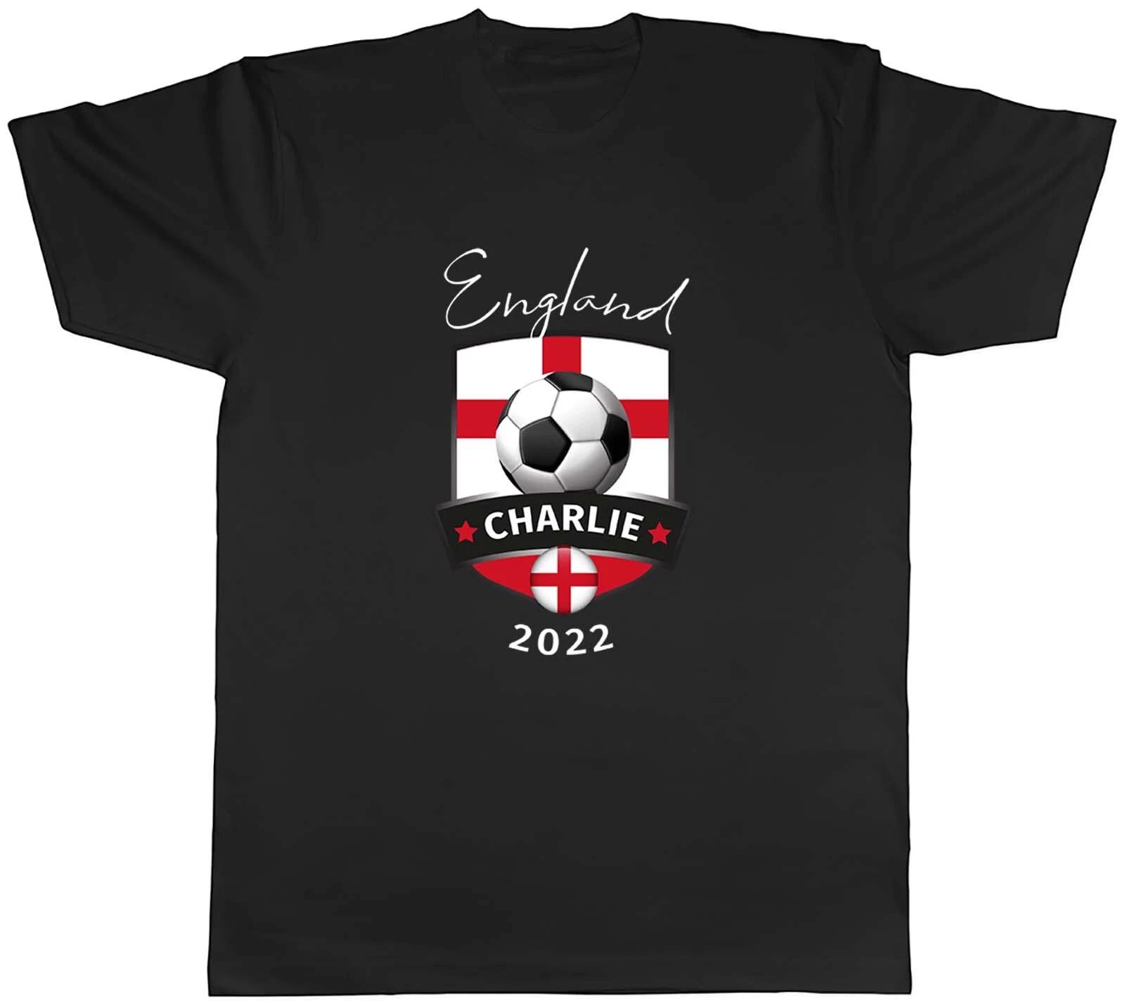 Personalised England Football Any Name Footy Soccer Mens T-Shirt Tee Gift XXXL