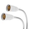 UK 2-head Flexible Clip LED Light Lamp Bulb Holder Socket Converter