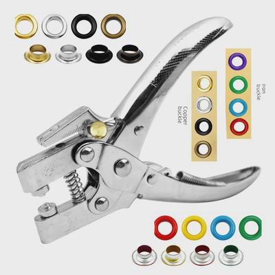 200-Piece 10-Color 5mm Eyelet Set with Punch and Installation Pliers