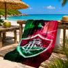 Flumi-nense Football Crest Printed Microfiber Beach Towel, Soft And Absorbent, Quick-Dry, Ideal for Summer Travel, Beach Essential, Swimming Pool