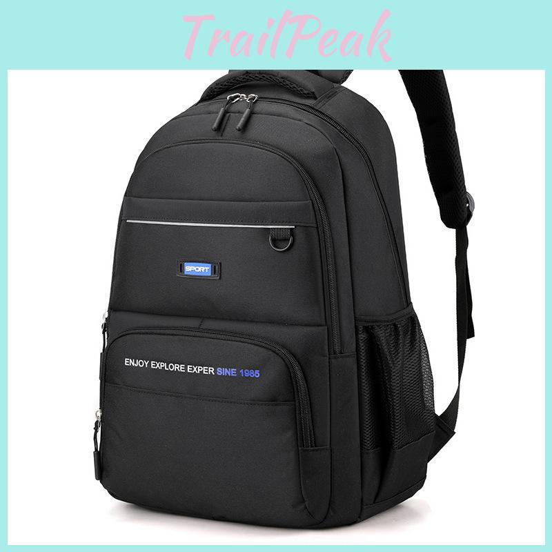 Casual Letter Unisex Backpack With Breathable Design For Travel And School Use