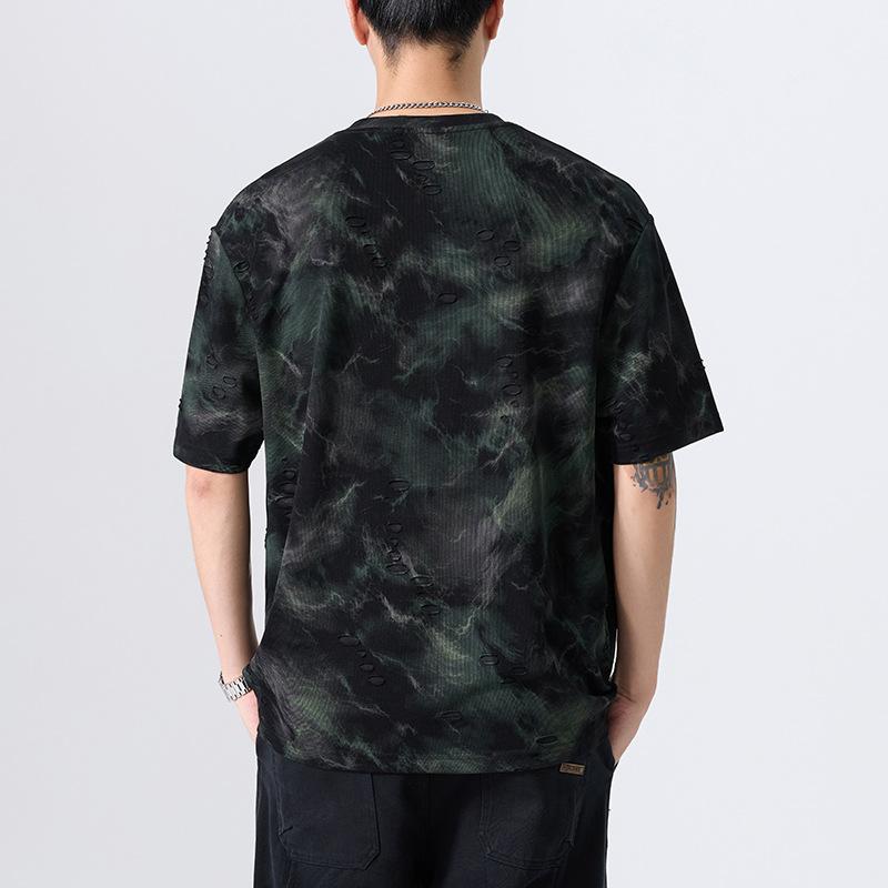 Loose Short-sleeved T-shirt for Men's Summer New Retro Half-sleeved Shirt