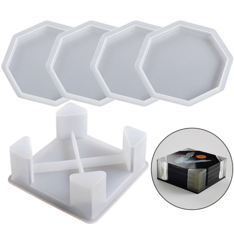 Unique Octagonal Designs Sturdy Silicone Mould Home Accessory for Personalize Coasters and Decorative Pieces Daily Use