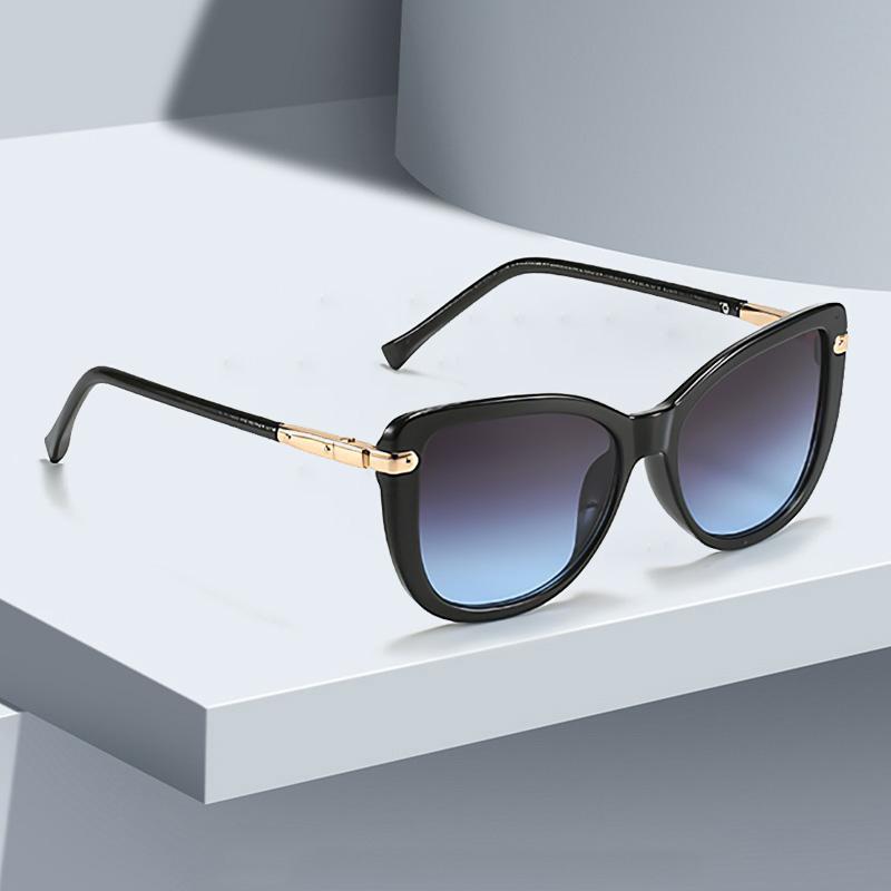 Fashion Sunglasses For Women Leopard Print Frame Golden Metal Strip Decoration Legs Personalized Charm Women Glasses